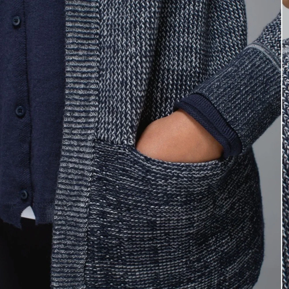 Lululemon vestigan cardigan sweater vest inkwell Size 8